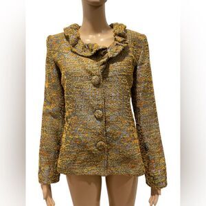 Credibility by Sheri Drobnick Elegant Gold and orange Women's Jacket size 6